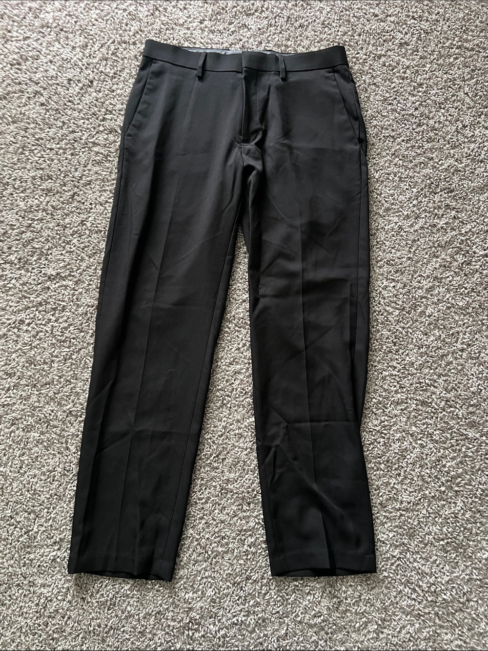 Haggar Men's Slim Fit Black Dress Pants - Classic Tailored Trousers